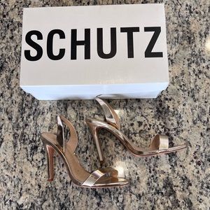Schutz- Gold Heeled Sandals size 7